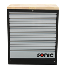 Sonic MSS 845mm ladekast 9 laden met houten bovenblad