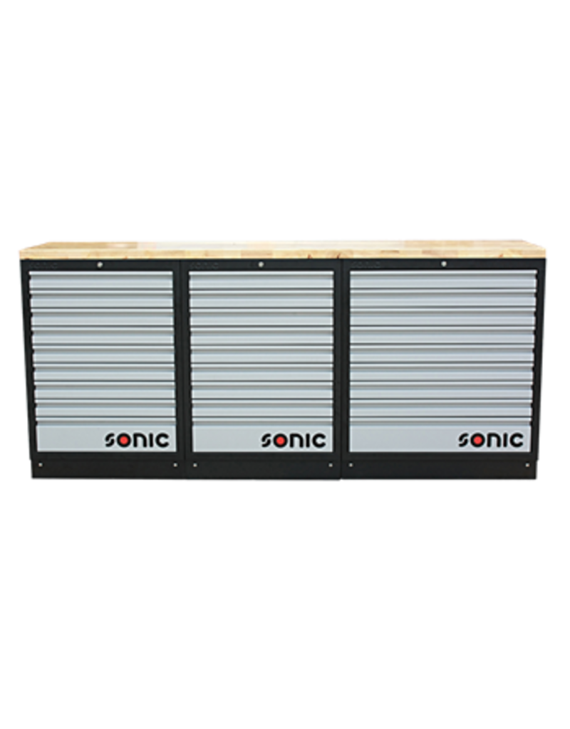 Sonic MSS 2193mm opstelling met houten bovenblad