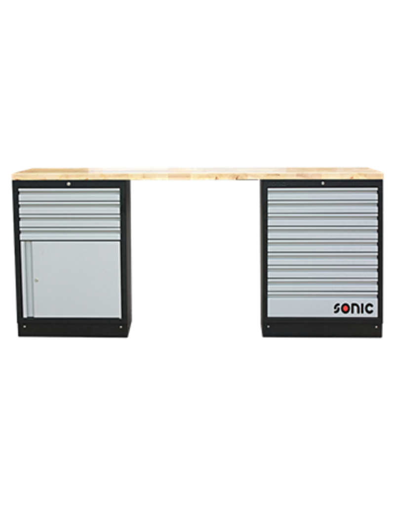 Sonic MSS 2193mm opstelling met houten bovenblad