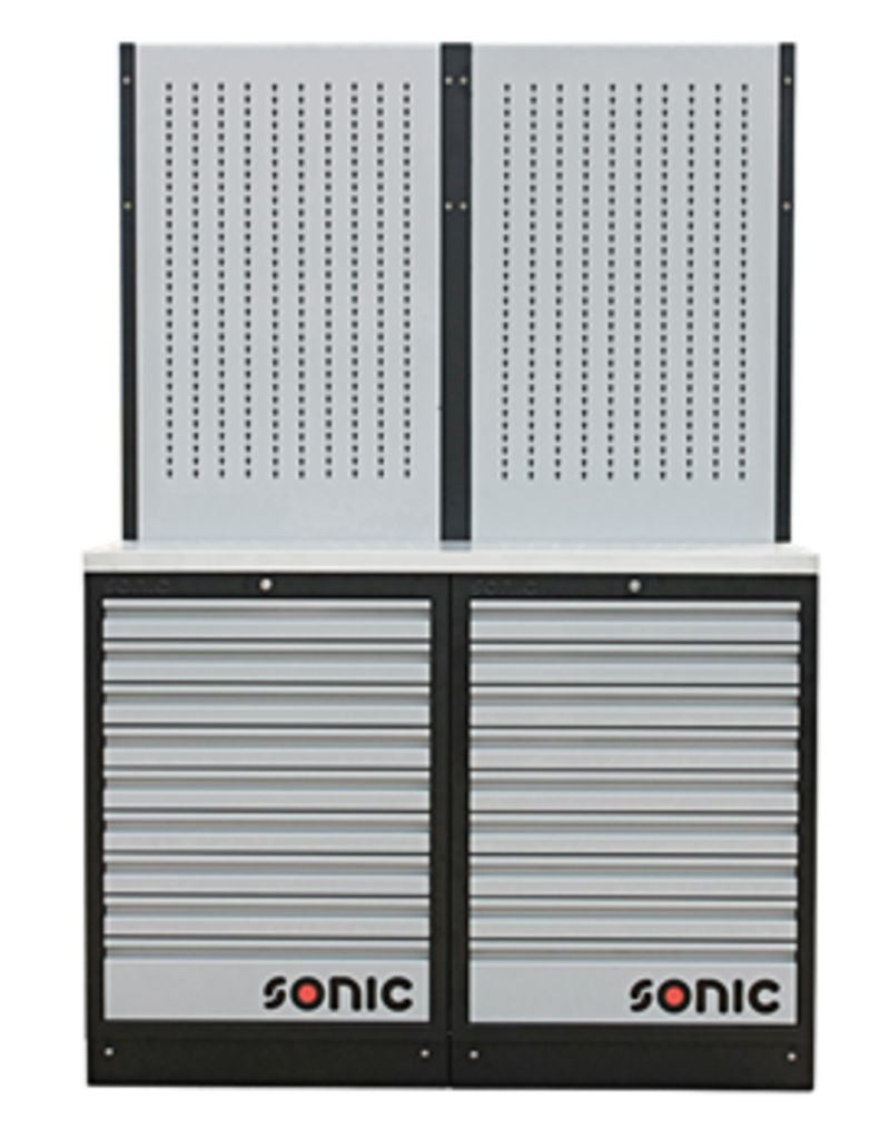 Sonic MSS 1348mm opstelling met RVS bovenblad