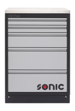 Sonic MSS 674mm ladekast 5 laden met RVS bovenblad