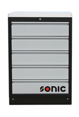 Sonic MSS 674mm ladekast 5 laden met RVS bovenblad