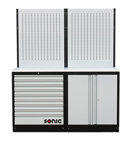 Sonic MSS 1690mm opstelling met RVS bovenblad