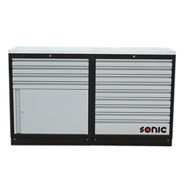 Sonic MSS 1690mm opstelling met RVS bovenblad