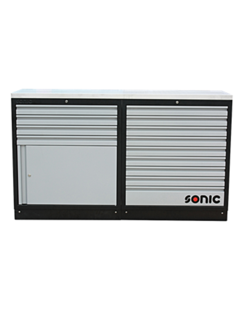 Sonic MSS 1690mm opstelling met RVS bovenblad