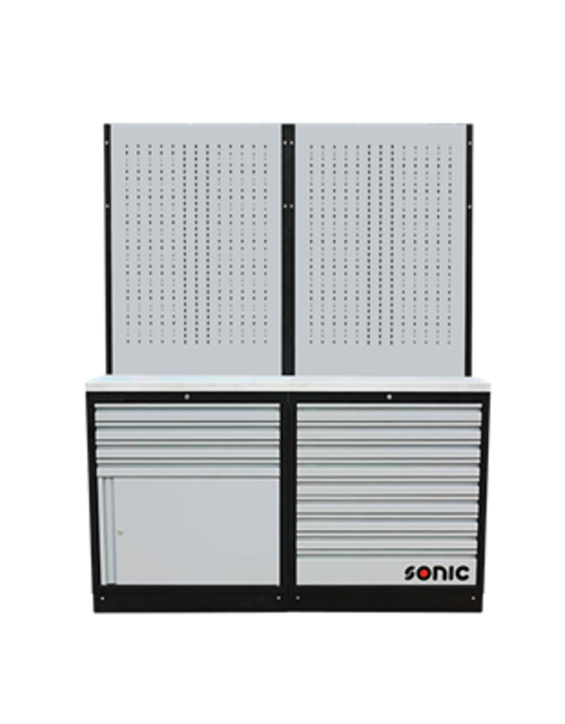 Sonic MSS 1690mm opstelling met RVS bovenblad