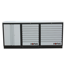 Sonic MSS 2193mm opstelling met RVS bovenblad