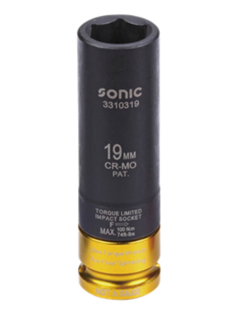 Sonic Dop 1/2'', kracht met vast moment 19mm