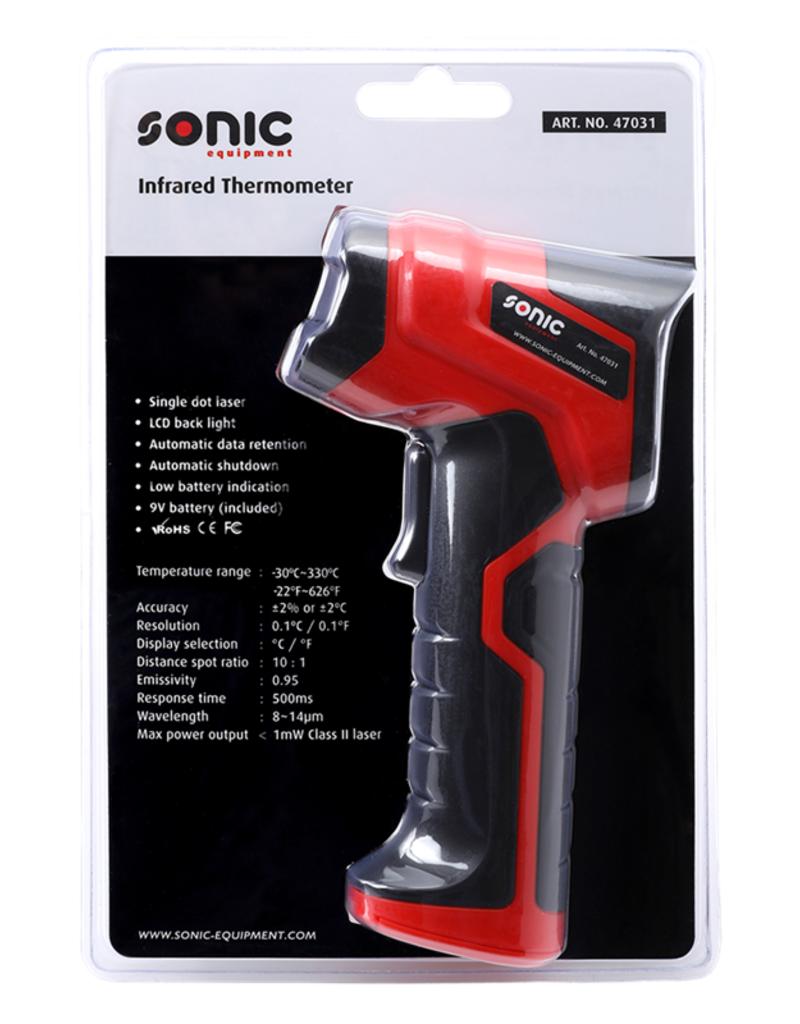 Sonic Thermometer Infrarood -30° tot en met 330°C