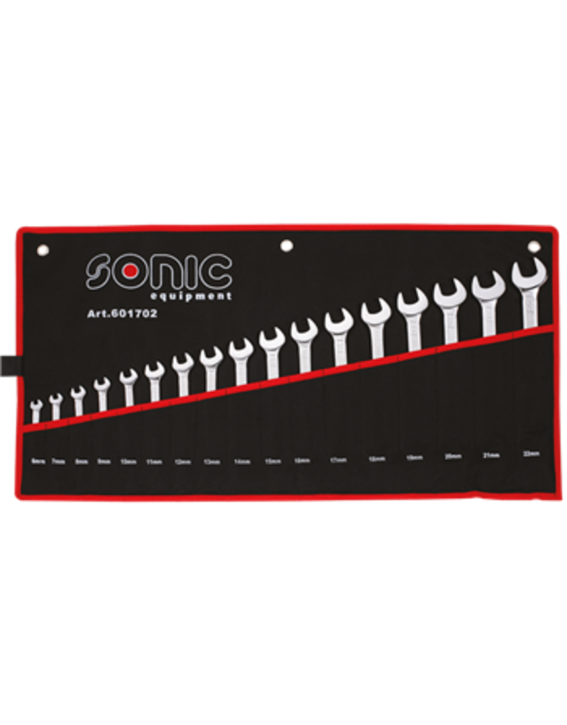 Sonic Ringsteeksleutel set in etui 17-dlg.