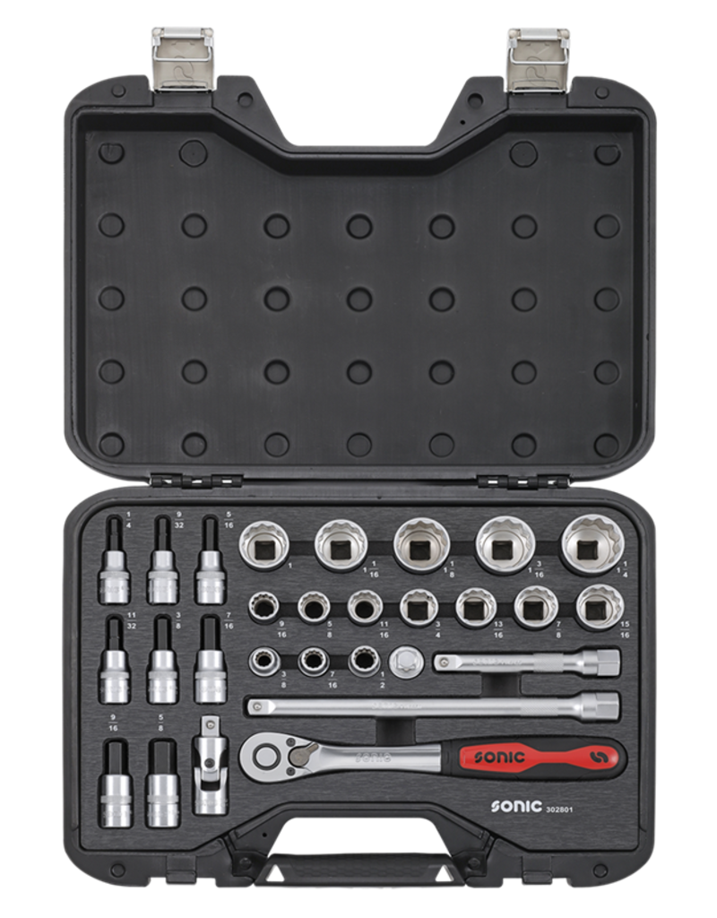Sonic Doppenset 1/2'', 28-dlg. BMCS (SAE)