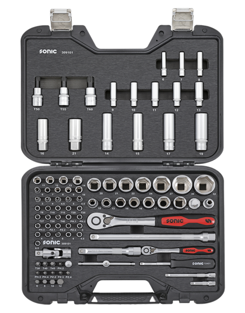 Sonic Doppenset 1/4'' & 1/2'', 91-dlg. BMCS