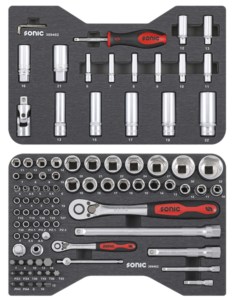 Sonic Doppenset 1/4'' & 1/2'', 94-dlg. BMCS