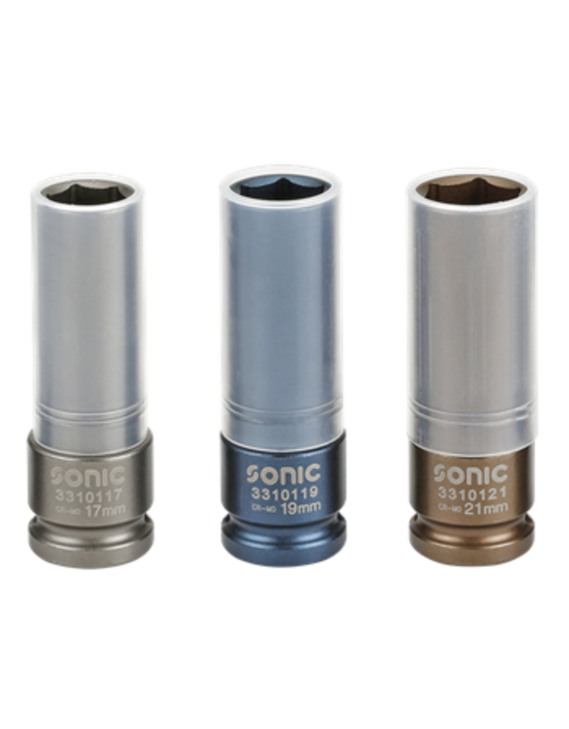 Sonic Doppenset 1/2'', voor wielmoeren 3-dlg.