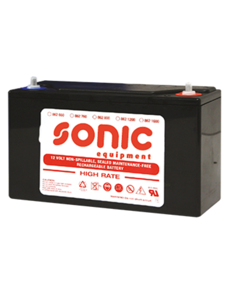 Sonic Batterij 12V-1200A (250x95x158mm) voor 12V/1200CA, 12/24-240