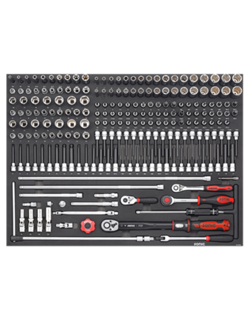 Sonic Doppenset 3/8'', 218-dlg. SFS (Heavy Duty)