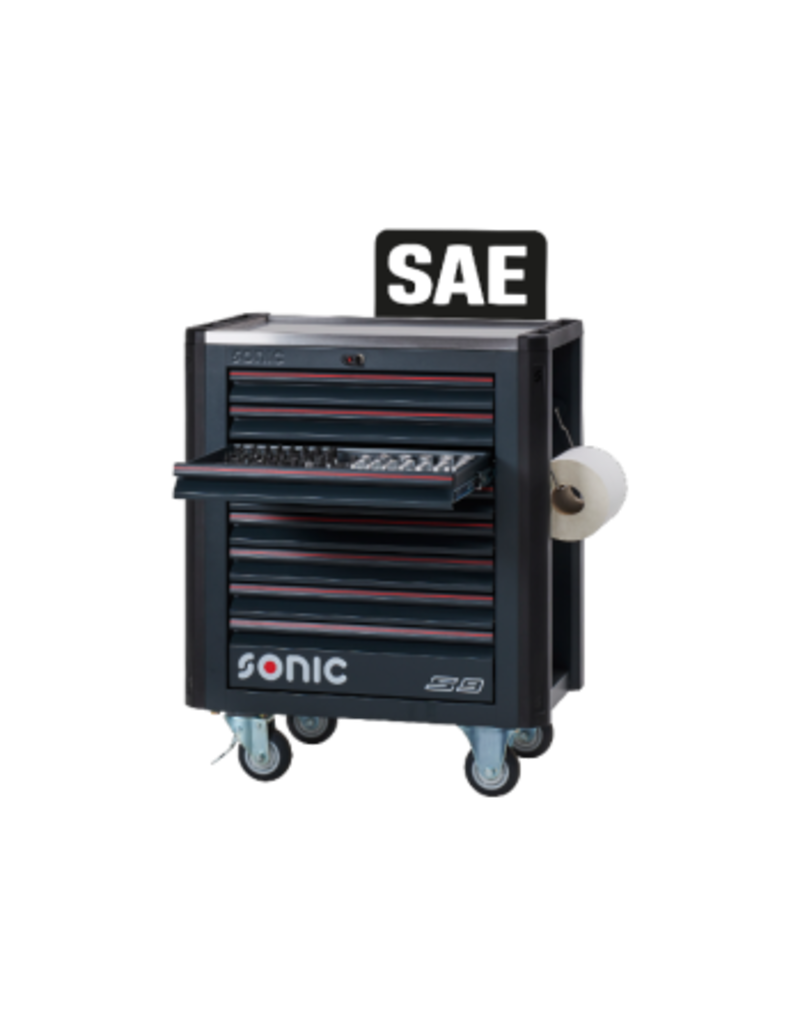 Sonic Gevulde gereedschapswagen NEXT S9 168-dlg (SAE)
