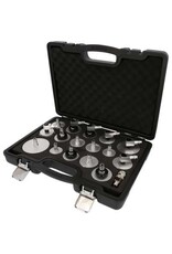 KS TOOLS Universele ontluchtingsnippeladapterset voor remontluchting, 17-dlg 160.0815