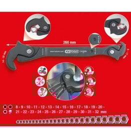 KS TOOLS Eenhand-multifunctionele sleutel, 8-17/14–32mm - 114.0055
