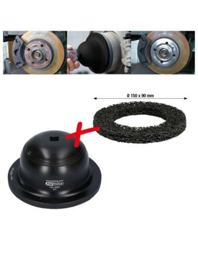 KS TOOLS Slijpset voor aluminium wielnaven Ø 150 mm, binnen-Ø 90 mm, 2-dlg - 100.5080