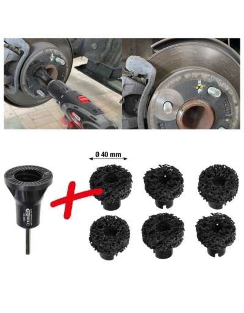 KS TOOLS Wieldraadeind-naafslijperset, Ø 40 mm, 7-dlg - 100.5085