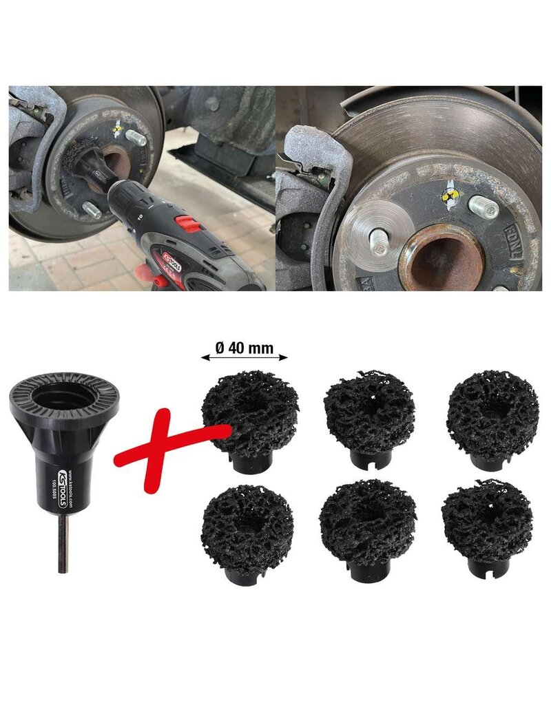 KS TOOLS Wieldraadeind-naafslijperset, Ø 40 mm, 7-dlg - 100.5085
