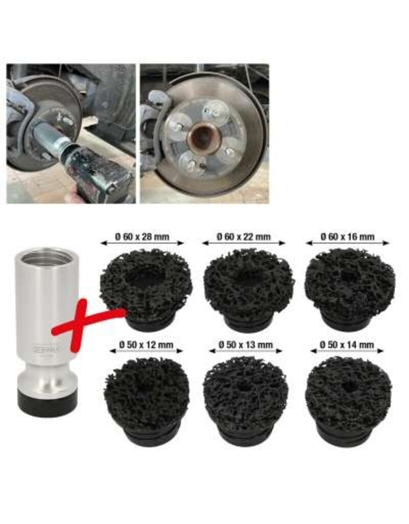KS TOOLS Wieldraadeind-naafslijperset, Ø 50 / 60 mm, 7-dlg - 100.5090
