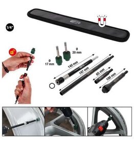 KS TOOLS Ventielzitting-reinigingsgereedschapset voor aluminiumvelgen 7-dlg - 100.5100
