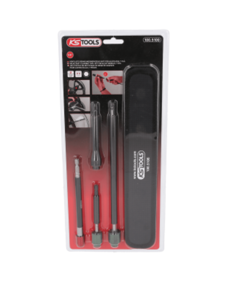 KS TOOLS Ventielzitting-reinigingsgereedschapset voor aluminiumvelgen 7-dlg - 100.5100