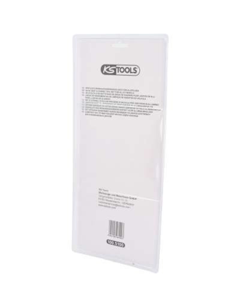 KS TOOLS Ventielzitting-reinigingsgereedschapset voor aluminiumvelgen 7-dlg - 100.5100