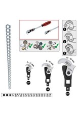 KS TOOLS 1/4" + 3/8" + 1/2" multifunctionele sleutelset, 3-dlg - 114.0060