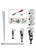 KS TOOLS 1/4" + 3/8" + 1/2" multifunctionele sleutelset, 3-dlg - 114.0060