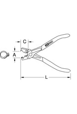 KS TOOLS Slangklemtang voor zelfvergrendelende klemmen - 115.0907