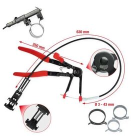 KS TOOLS Universele Slangklemtang +half starre verlengkabel, 630mm - 115.0908