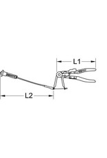 KS TOOLS Universele Slangklemtang +half starre verlengkabel, 630mm - 115.0908