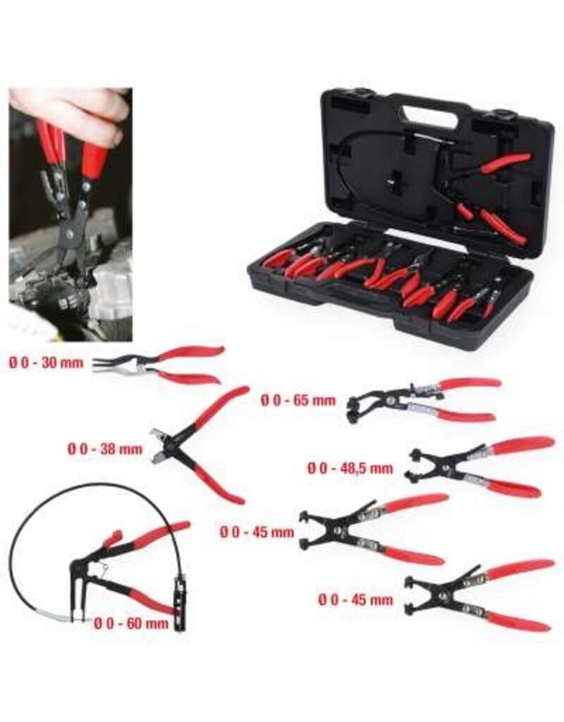 KS TOOLS Automobiel slangklemtangenset, 7-dlg - 115.1055