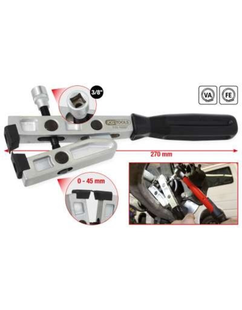 KS TOOLS Slangklemtang v.aanhaalmoment, 270mm - 115.1056