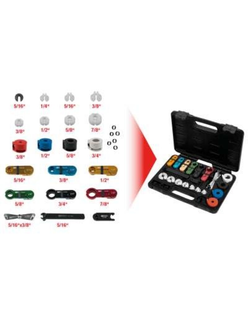 KS TOOLS Leiding-verbinding ontgrendelset, 22-dlg - 115.1260