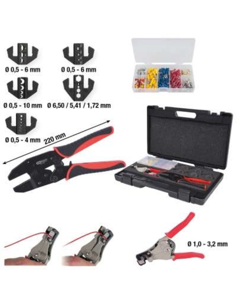 KS TOOLS Universele-krimptangset, 283-dlg - 115.1400