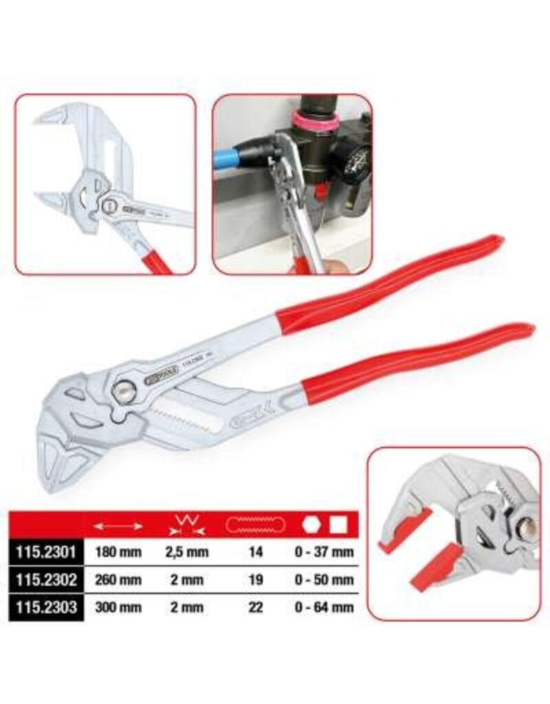KS TOOLS Waterpomptang, 180 mm - 115.2301