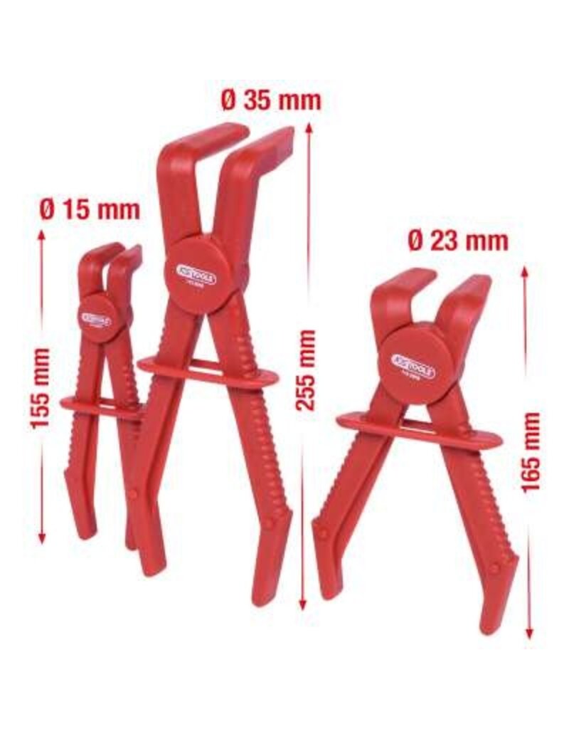KS TOOLS Afklemtangenset 90°, 3-dlg - 115.5055