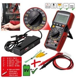 KS TOOLS Digitale multimeter incl. testpennen met geïntegreerde slagbescherming - 117.0215