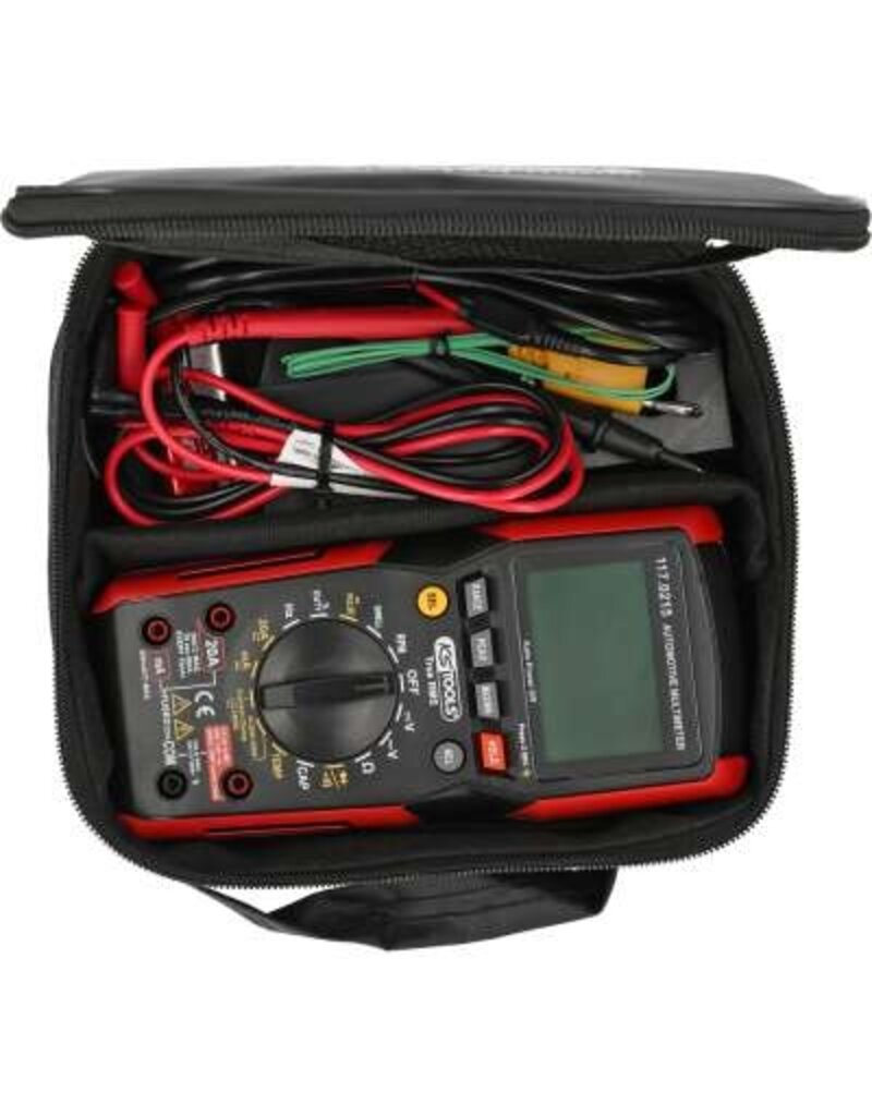 KS TOOLS Digitale multimeter incl. testpennen met geïntegreerde slagbescherming - 117.0215