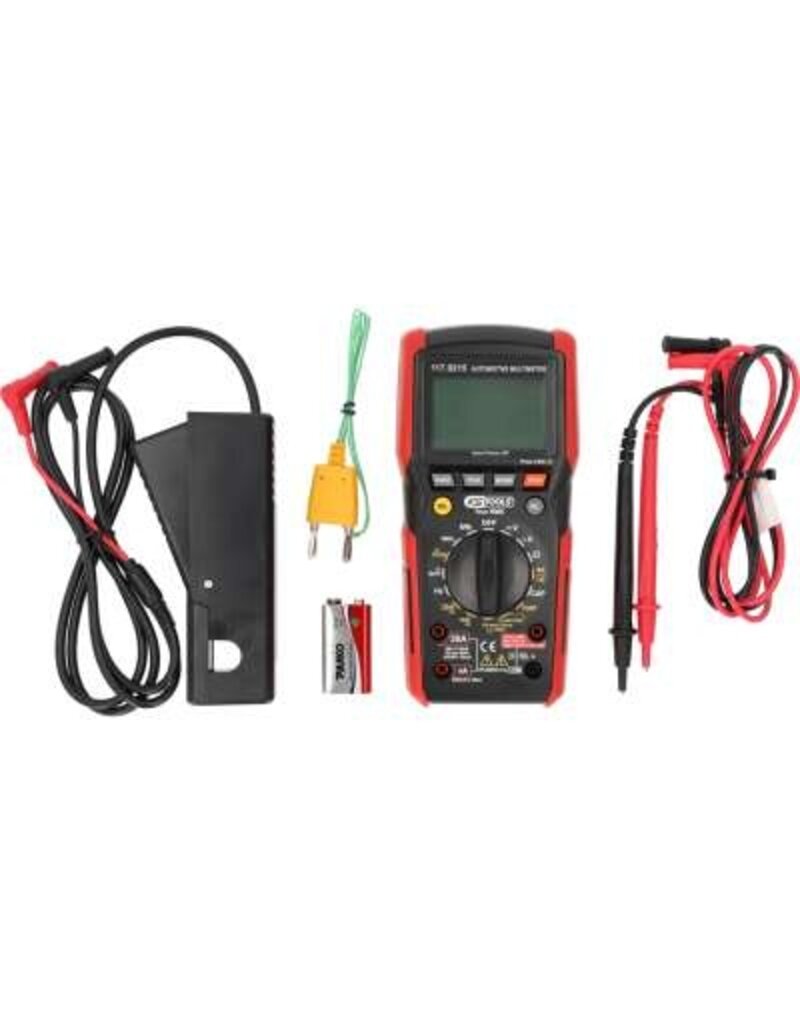 KS TOOLS Digitale multimeter incl. testpennen met geïntegreerde slagbescherming - 117.0215