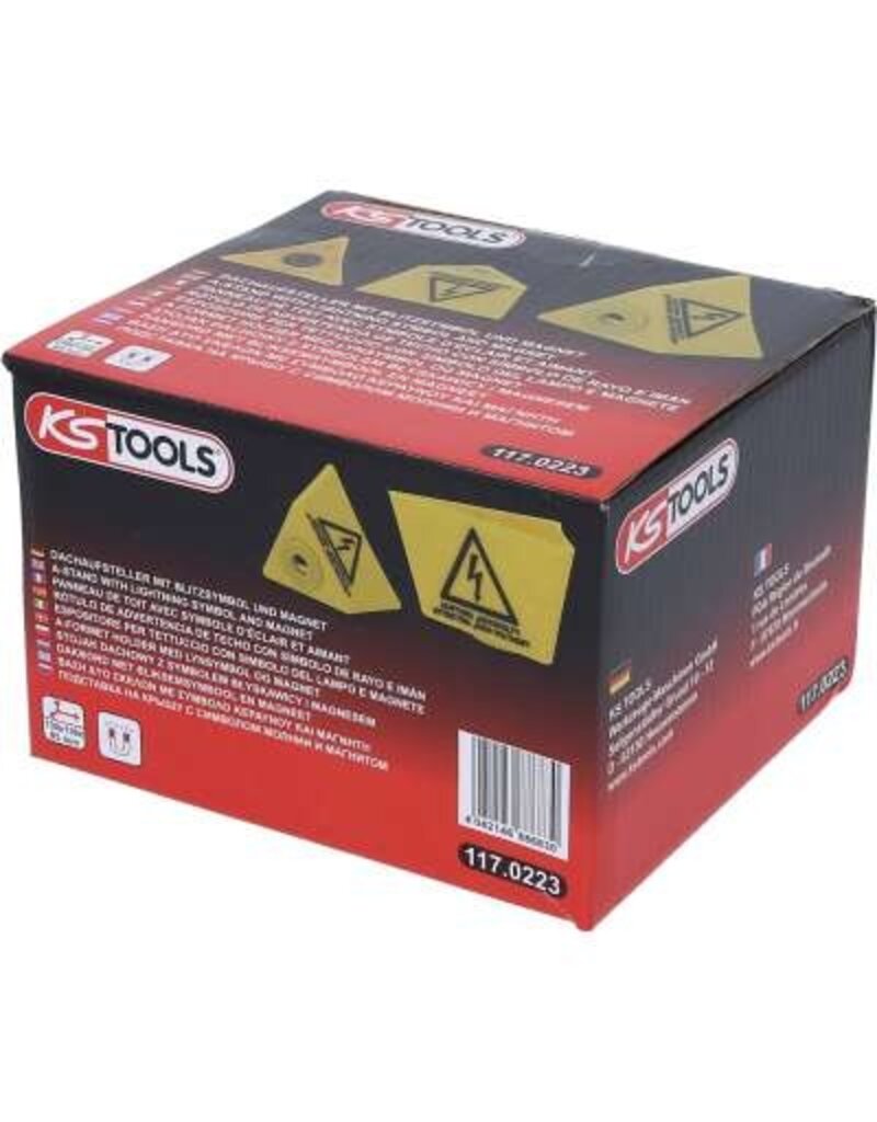 KS TOOLS Dakbord met bliksemsymbool en magneet - 117.0223