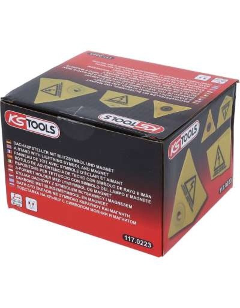 KS TOOLS Dakbord met bliksemsymbool en magneet - 117.0223