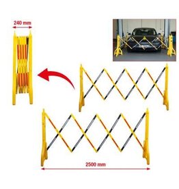 KS TOOLS Schaarbarrière van kunststof, 240 - 2500 mm, 2-dlg - 117.1545