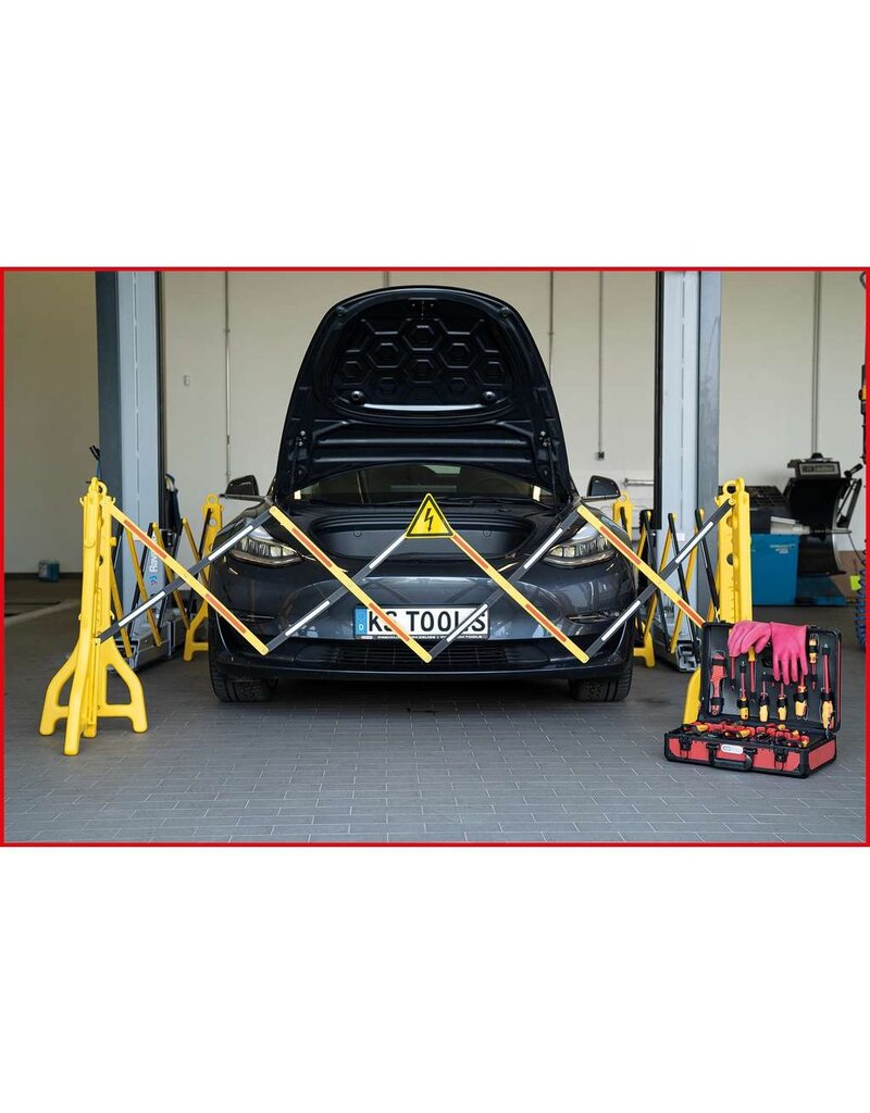 KS TOOLS Schaarbarrière van kunststof, 240 - 2500 mm, 2-dlg - 117.1545