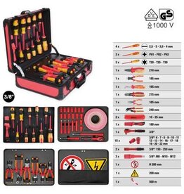 KS TOOLS Geïsoleerde gereedschapsset voor hybride- en elektrische voertuigen, 43-dlg - 117.1890