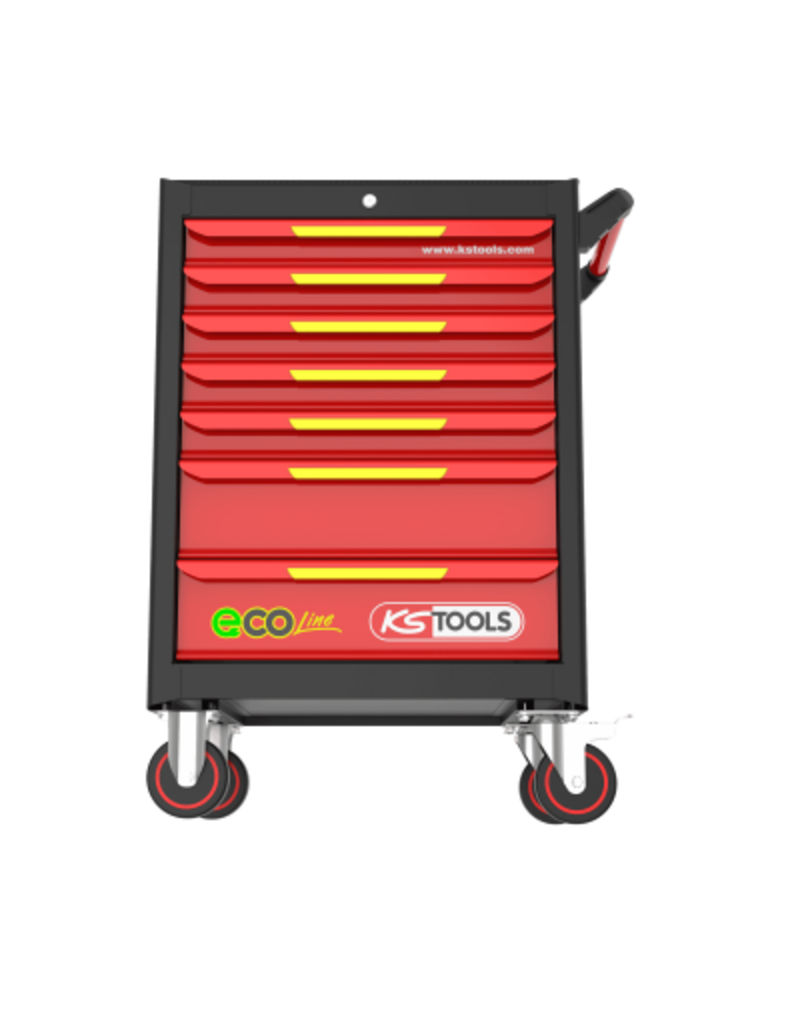 KS TOOLS ECOline gereedschapwagen met 42 geïsoleerde gereedschappen voor hybride- en elektrische voertuigen - 117.6144